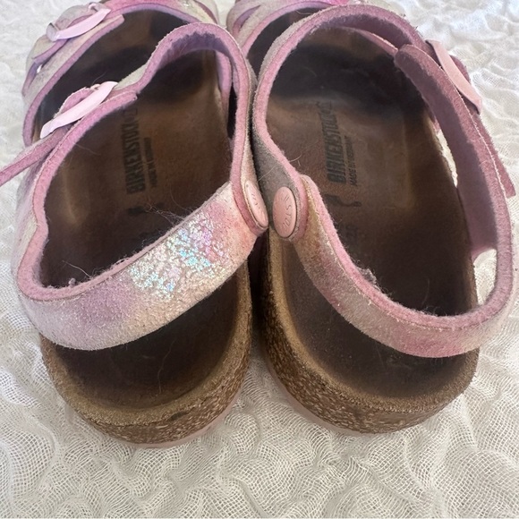 Birkenstock Rio Sandals Pink Watercolor Shimmer Kids EU 34 Girls 3 3.5 - Picture 3 of 6
